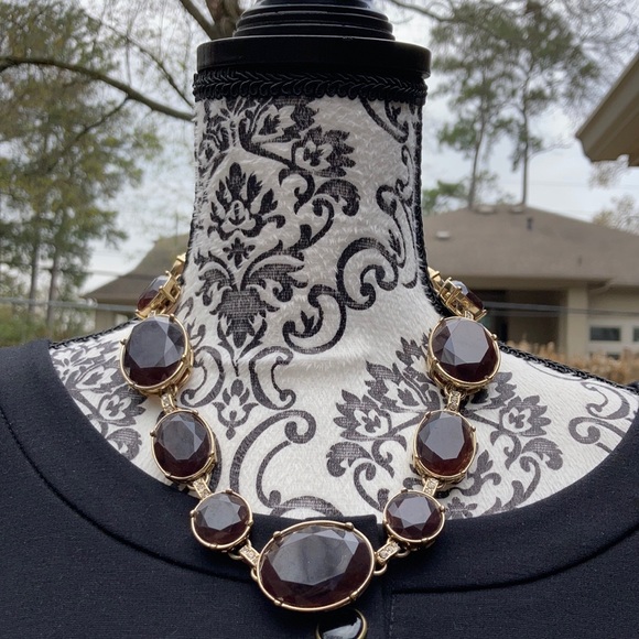 Ann Taylor Jewelry - Ann Taylor Brown Stone Statement Necklace
